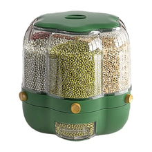6 Grids Rotating Storage Container for Kitchen Small Grains Beans Rice