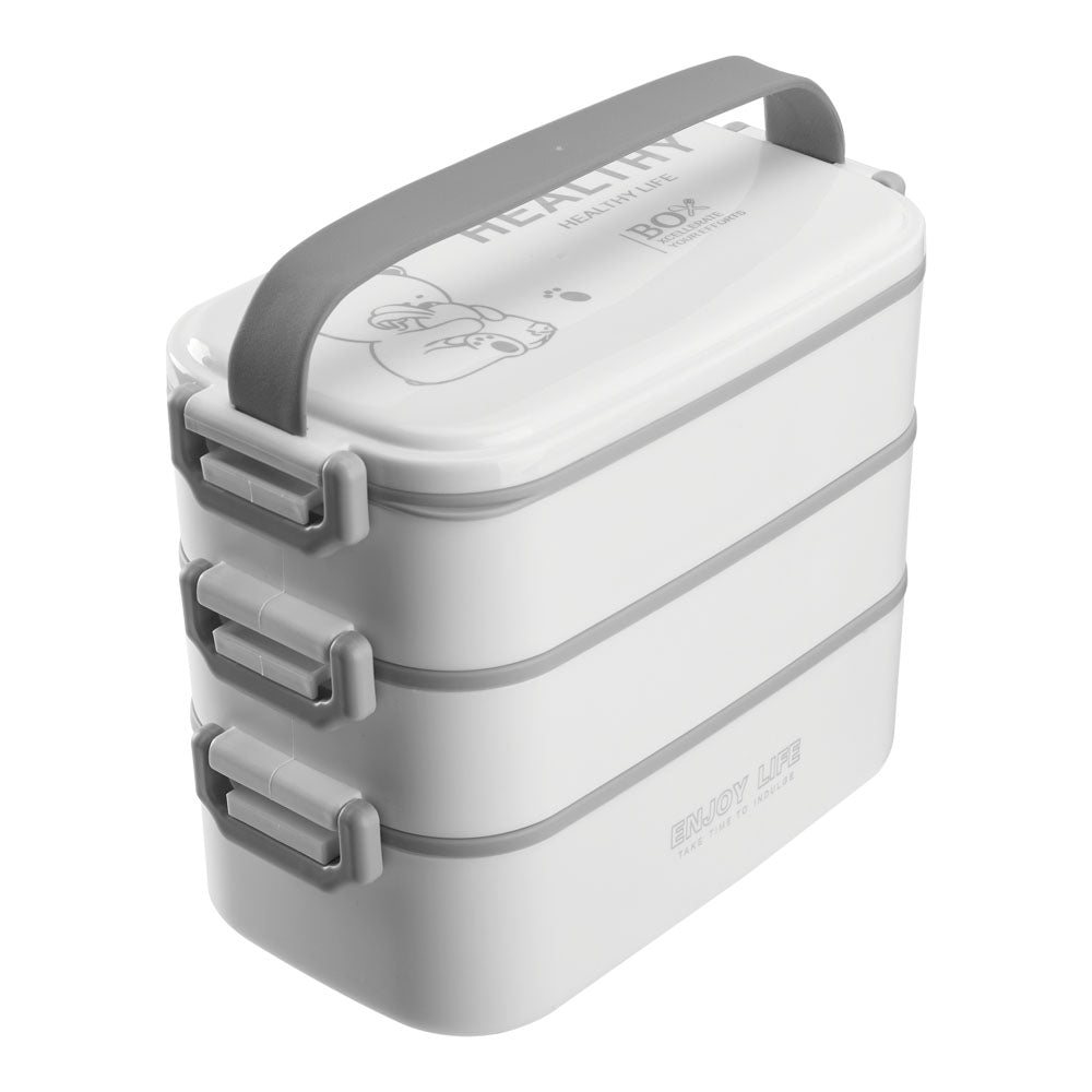 3 Layer Stackable Bento Lunch Box with Handle