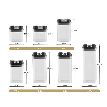 7Pcs Airtight Food Storage Containers with Clasp Lids
