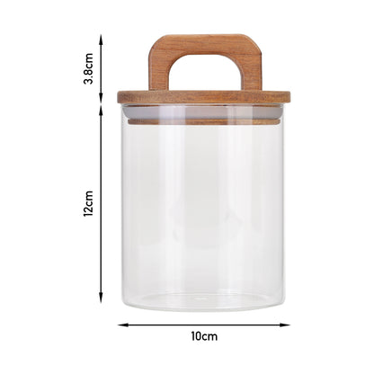 800ML Glass Storage Jar with Wooden Lid