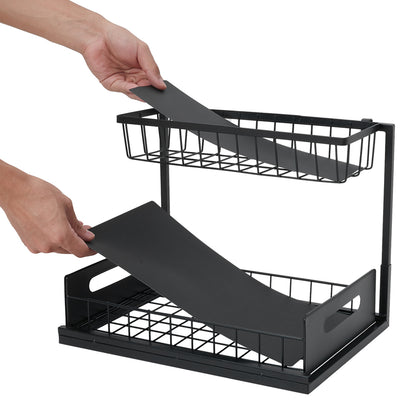 Metal 2-Tier Under Sink Sliding Organizer