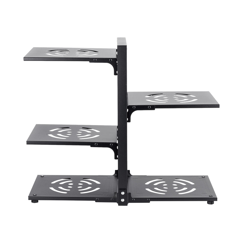 Multi-Tier Height-Adjustable Kitchen Pan Organizer Rack