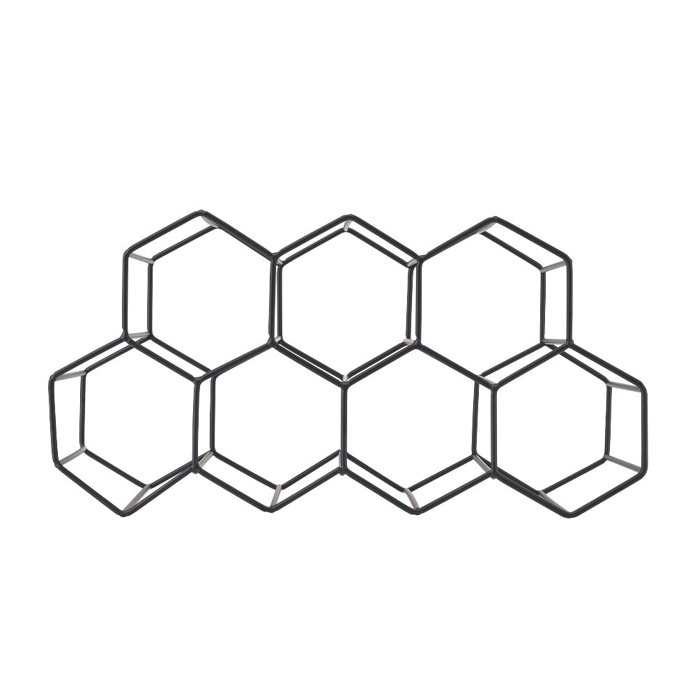Countertop Hexagon Metal Wine Rack