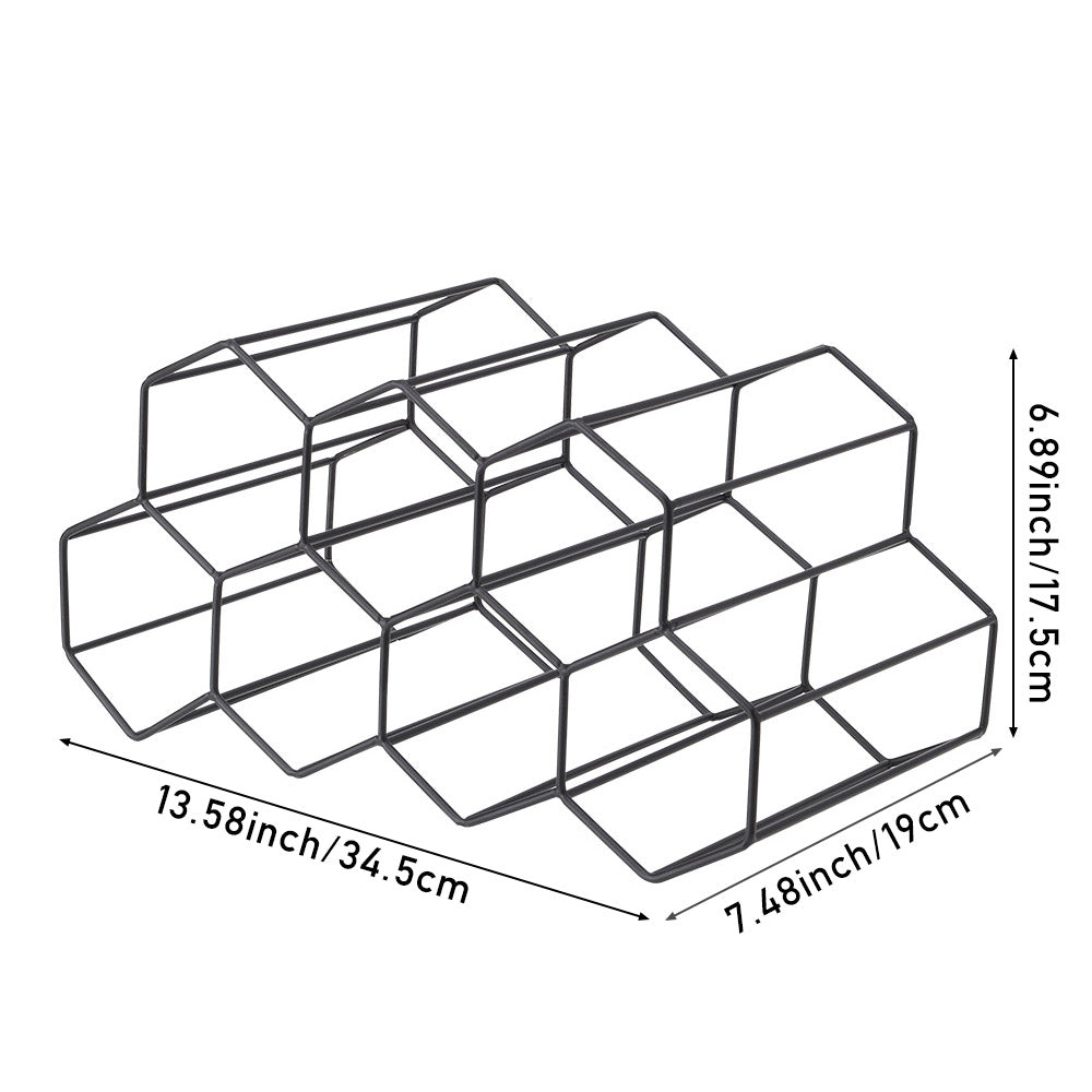 Countertop Hexagon Metal Wine Rack