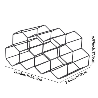 Countertop Hexagon Metal Wine Rack