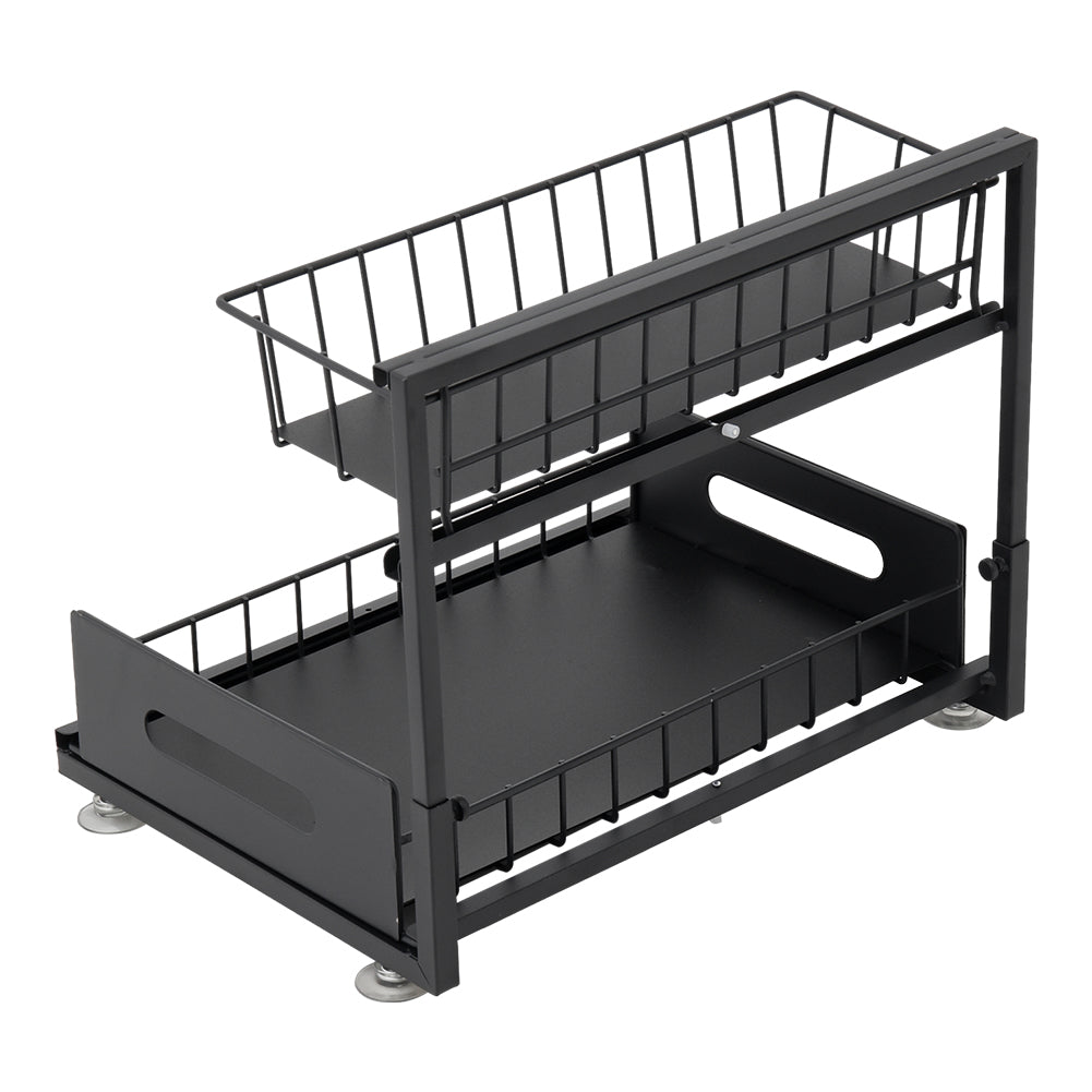 Metal 2-Tier Under Sink Sliding Organizer
