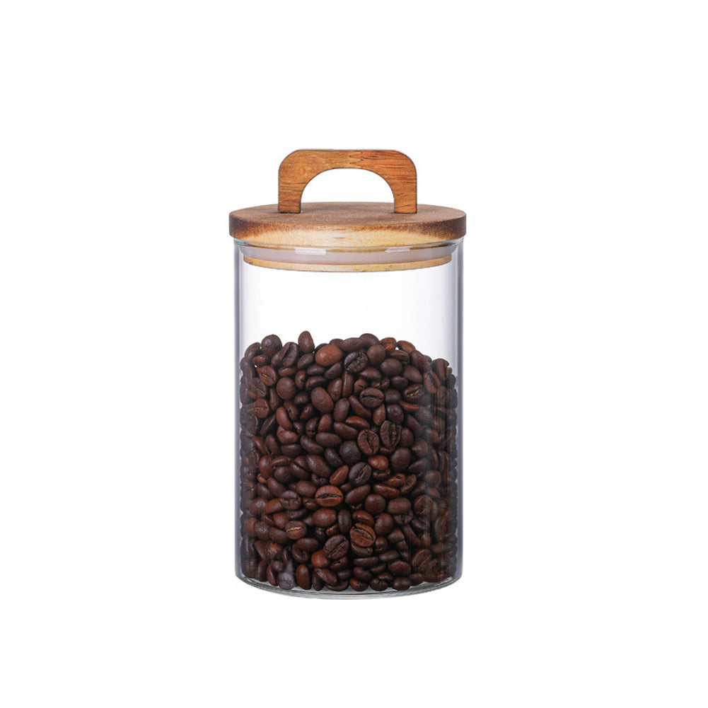 800ML Glass Storage Jar with Wooden Lid