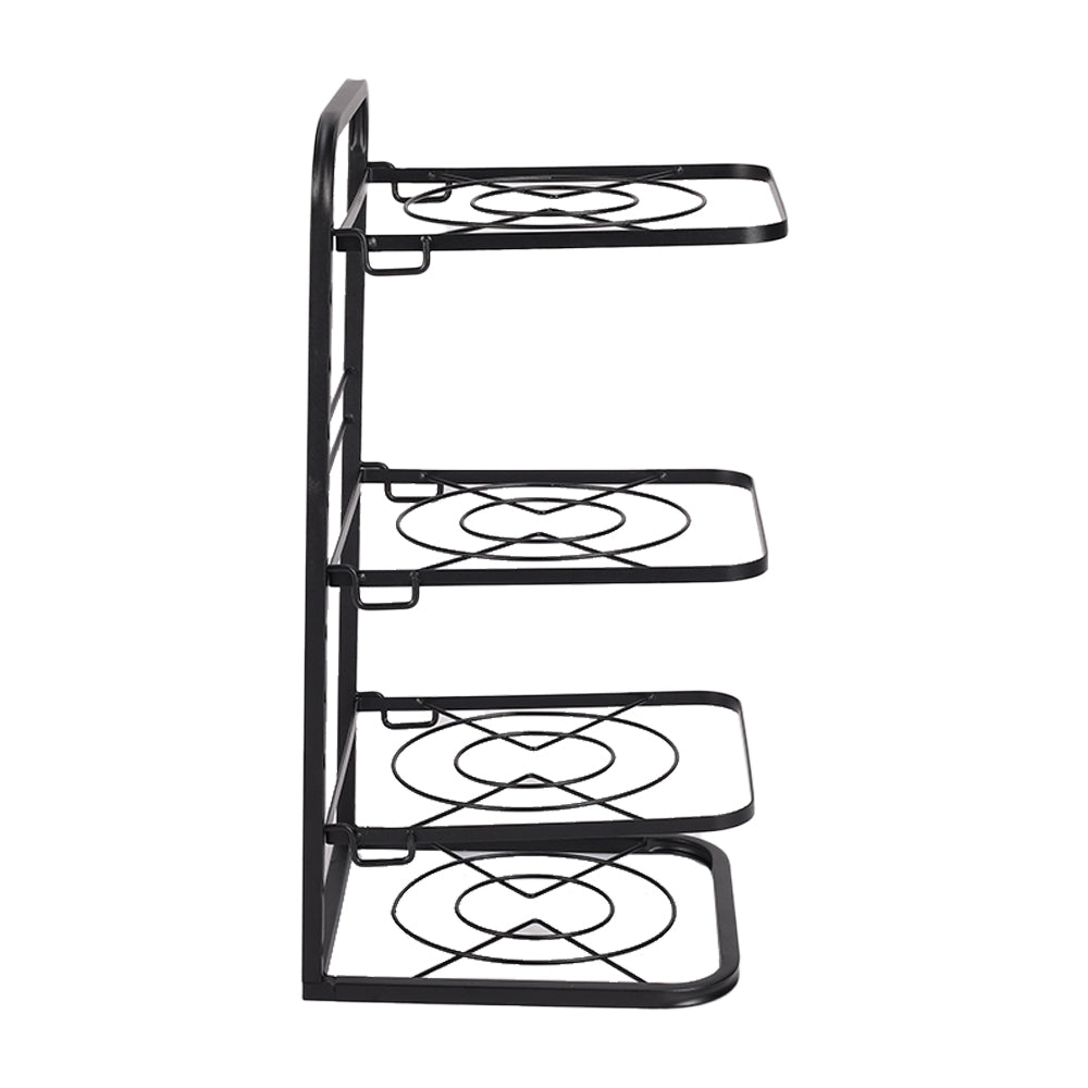 Kitchen Pot Pan Organizer Rack Adjustable Cookware Holder Stand
