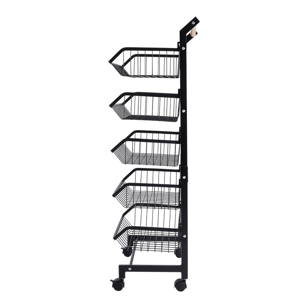 5-Tier Kitchen Trolley Organization Shelves