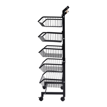 5-Tier Kitchen Trolley Organization Shelves