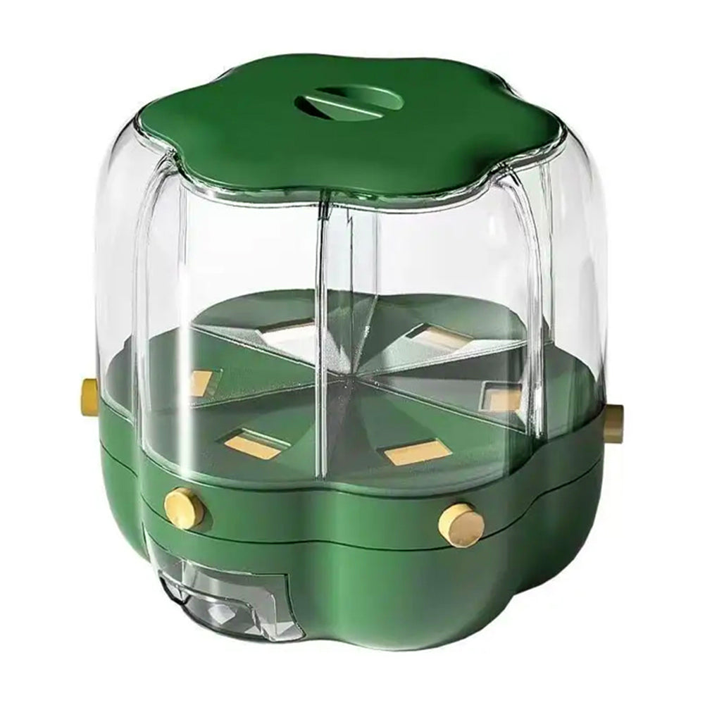 6 Grids Rotating Storage Container for Kitchen Small Grains Beans Rice