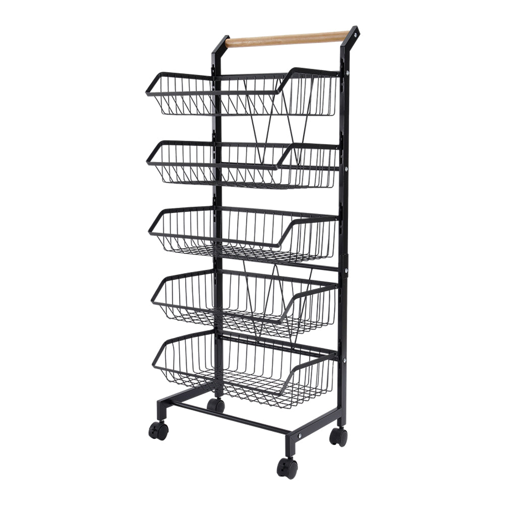 5-Tier Kitchen Trolley Organization Shelves