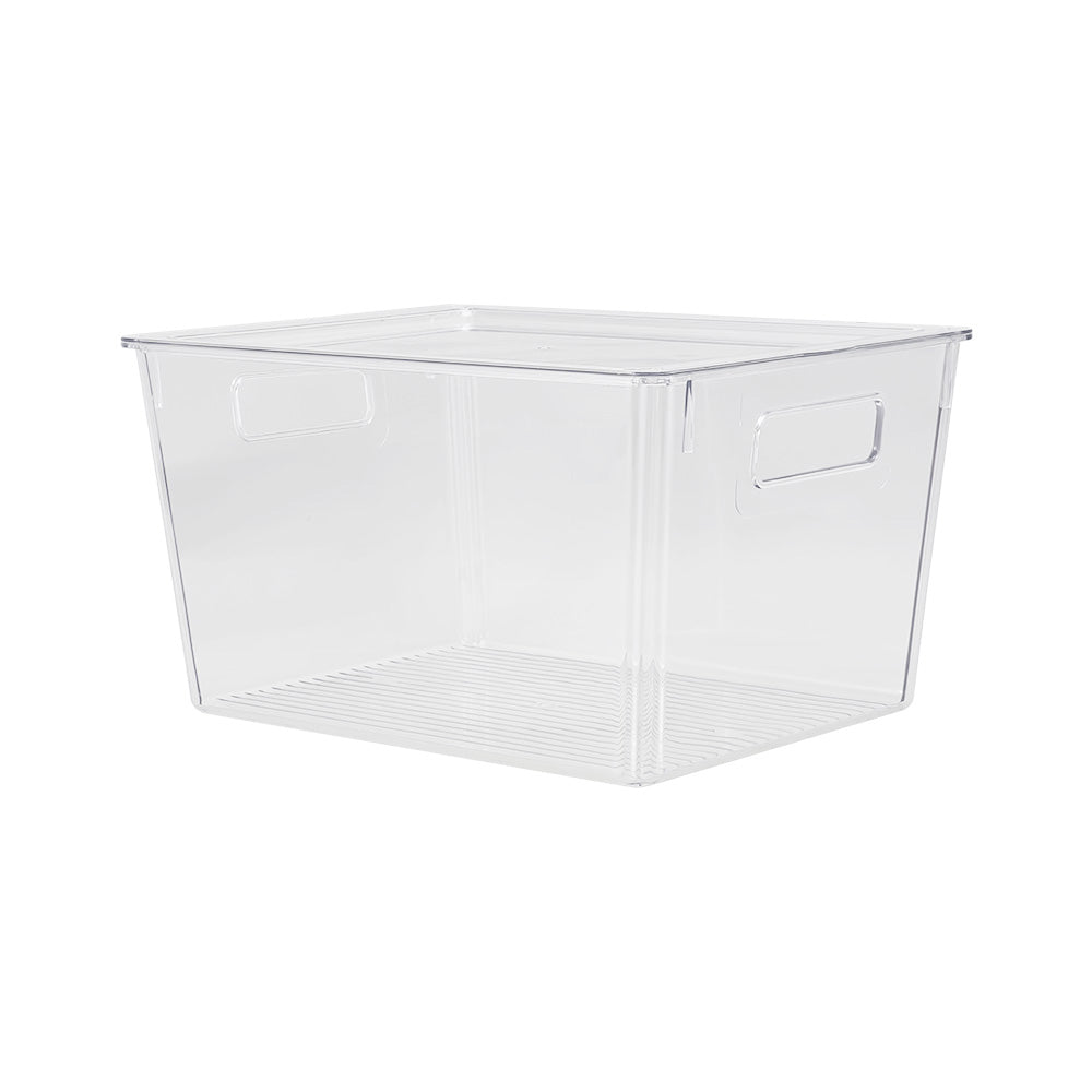 Set of 9 Stackable Clear Fridge Organisers Storage Boxes