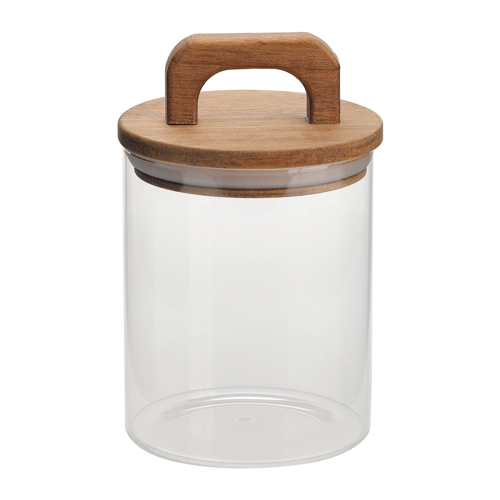 800ML Glass Storage Jar with Wooden Lid