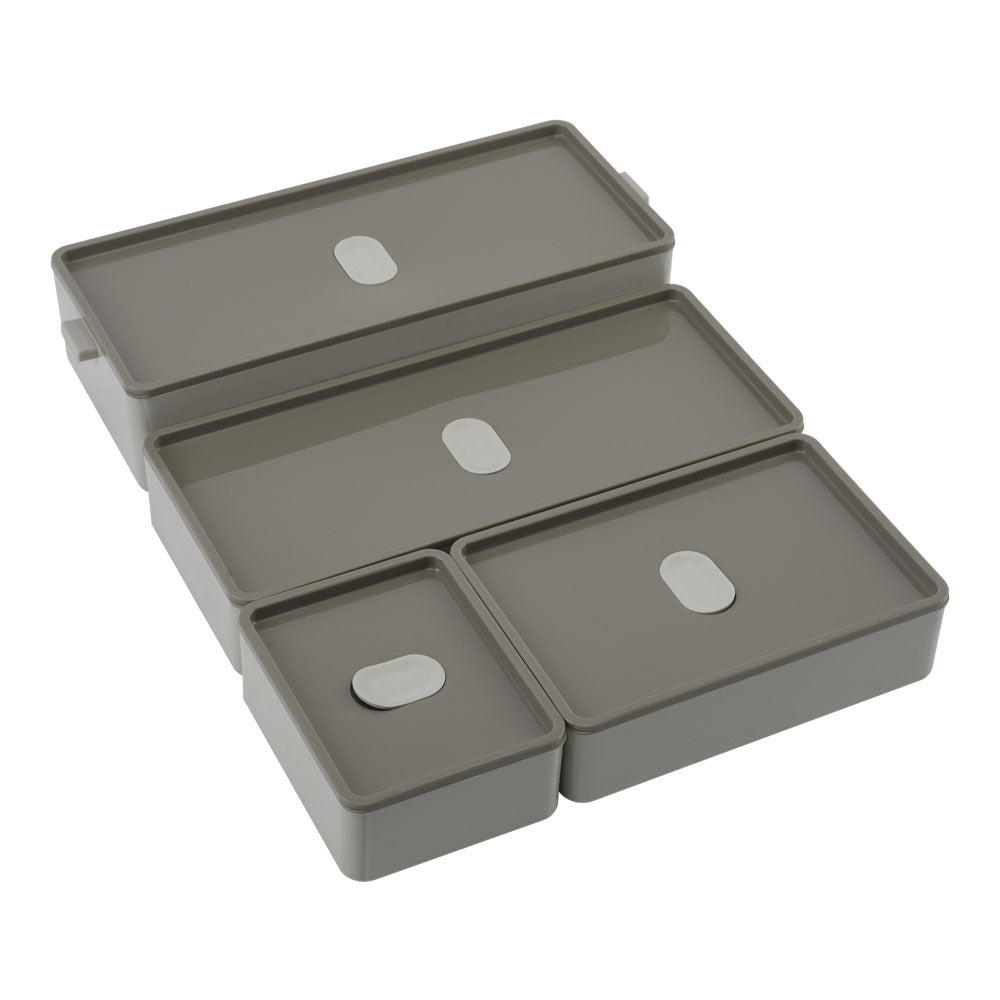 3-Layer Bento-Style Plastic Lunch Box with Cutlery