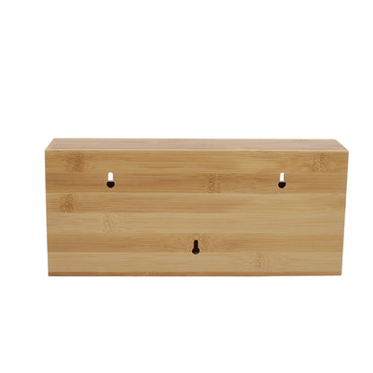 2-tier Bamboo Wall Mounted Wrap Dispenser with Cutters