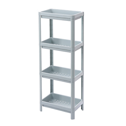 4 Layers Freestanding Plastic Corner Storage Rack for Bathroom Kitchen