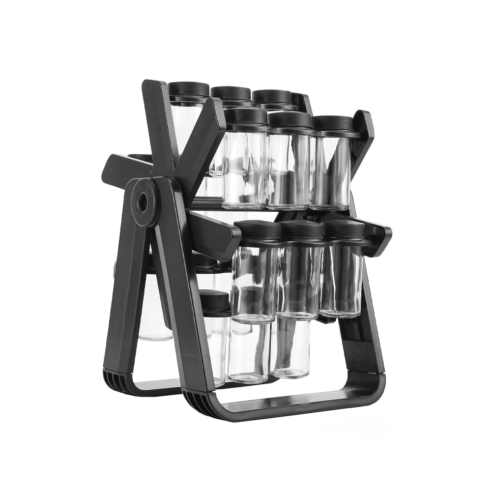 Ferris Wheel Spice Rack with 18 Glass Spice Jars