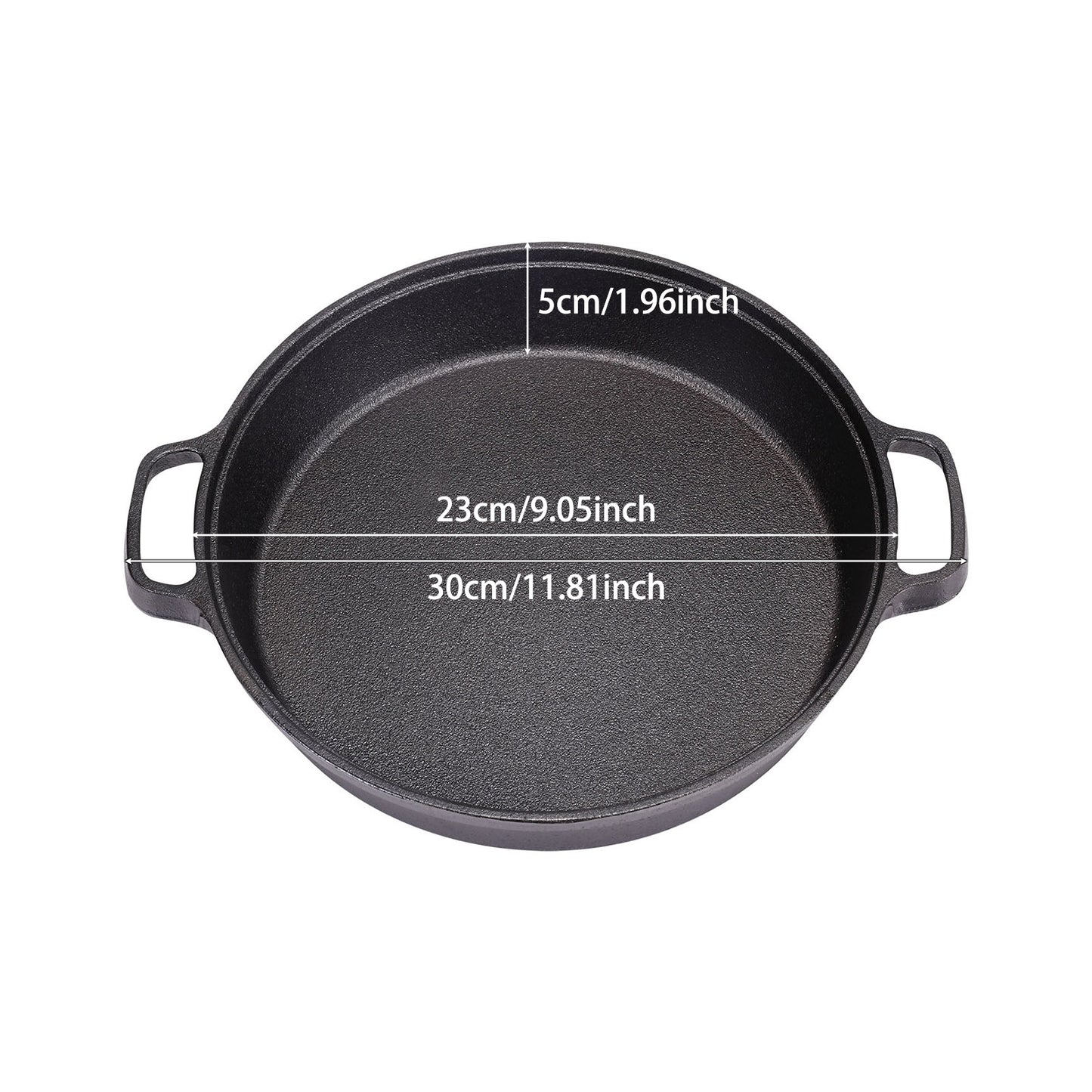 Black Pre-Seasoned Cast Iron Pan Fry Pan