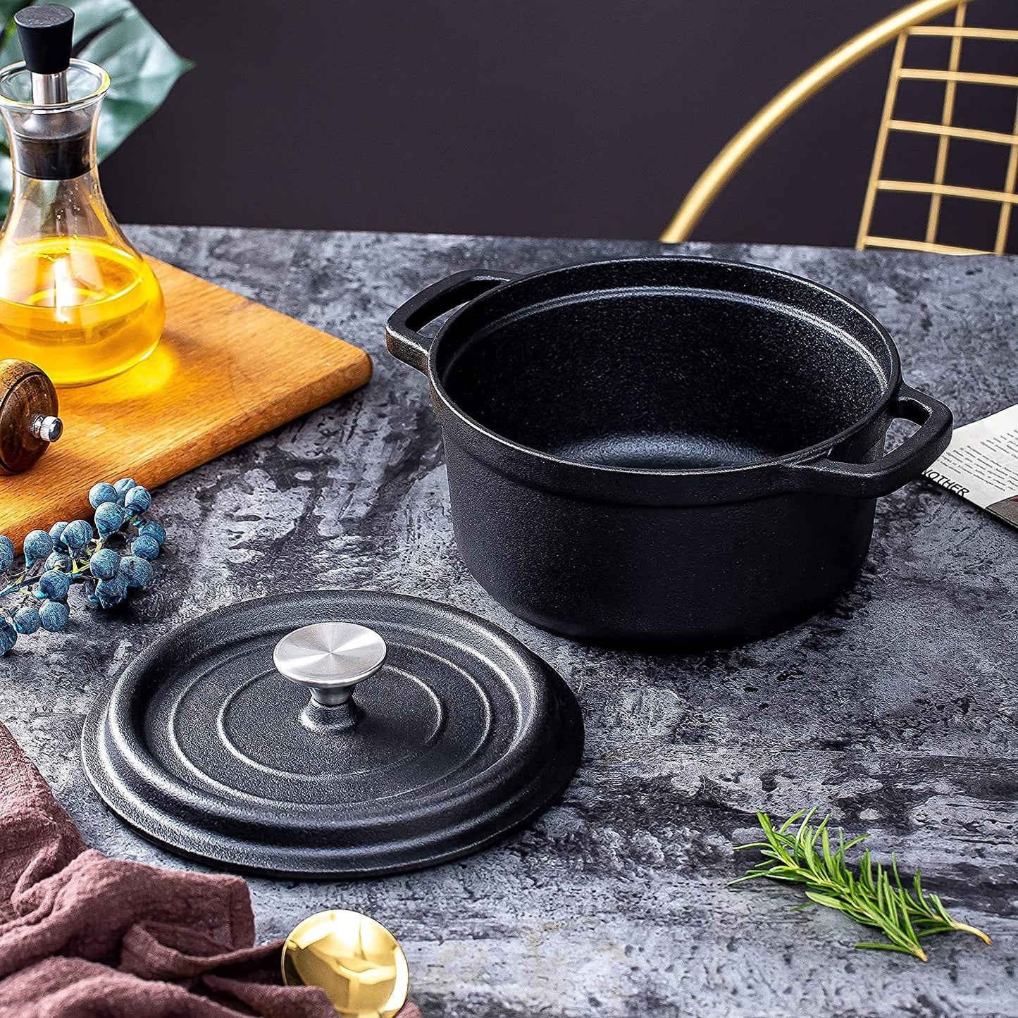 20cm Mini Cast Iron Dutch Pot with Lid