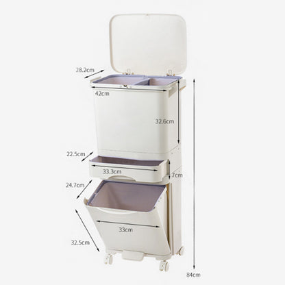 42L Rubbish Dustbin Recycling Bin Rubbish Trash Home Kitchen