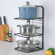 Kitchen Pot Pan Organizer Rack Adjustable Cookware Holder Stand