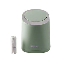 Green Mini Desktop Trash Bin with Press-top Lid