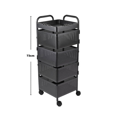 5-Tier Kitchen Storage Rack with Wheels