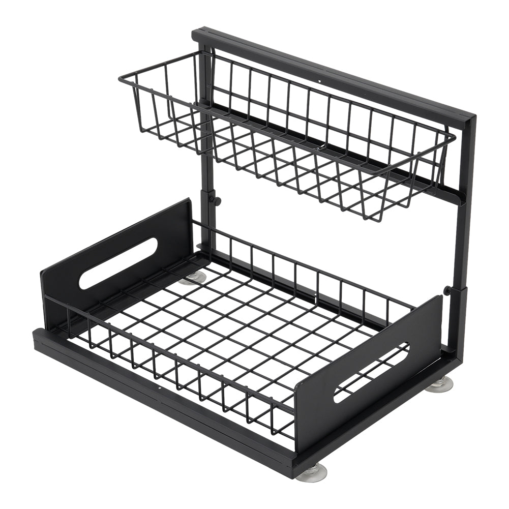 Metal 2-Tier Under Sink Sliding Organizer