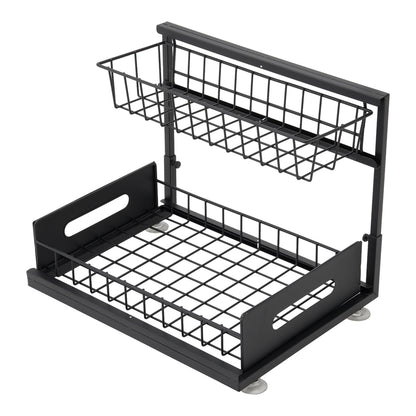 Metal 2-Tier Under Sink Sliding Organizer