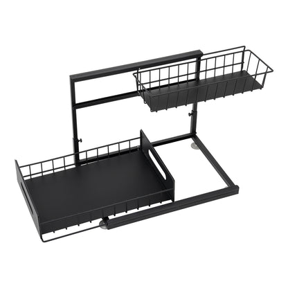 Metal 2-Tier Under Sink Sliding Organizer
