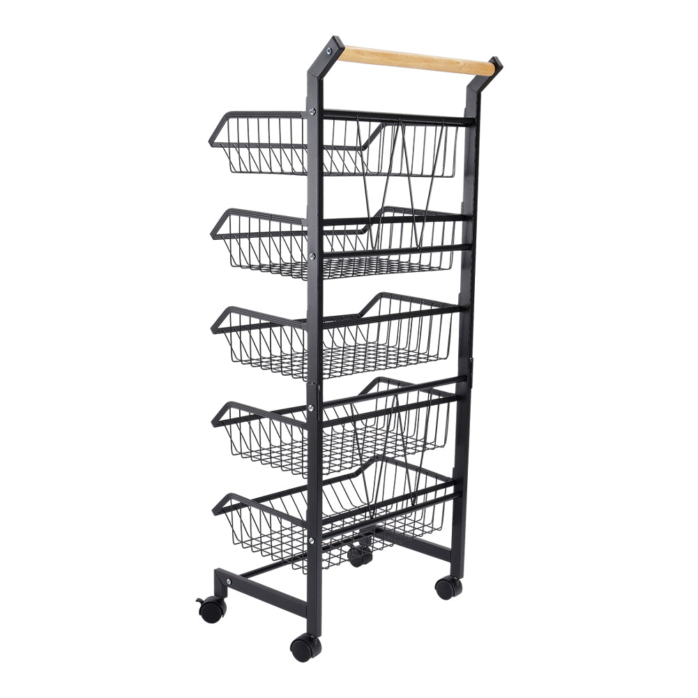 5-Tier Kitchen Trolley Organization Shelves