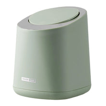 Green Mini Desktop Trash Bin with Press-top Lid