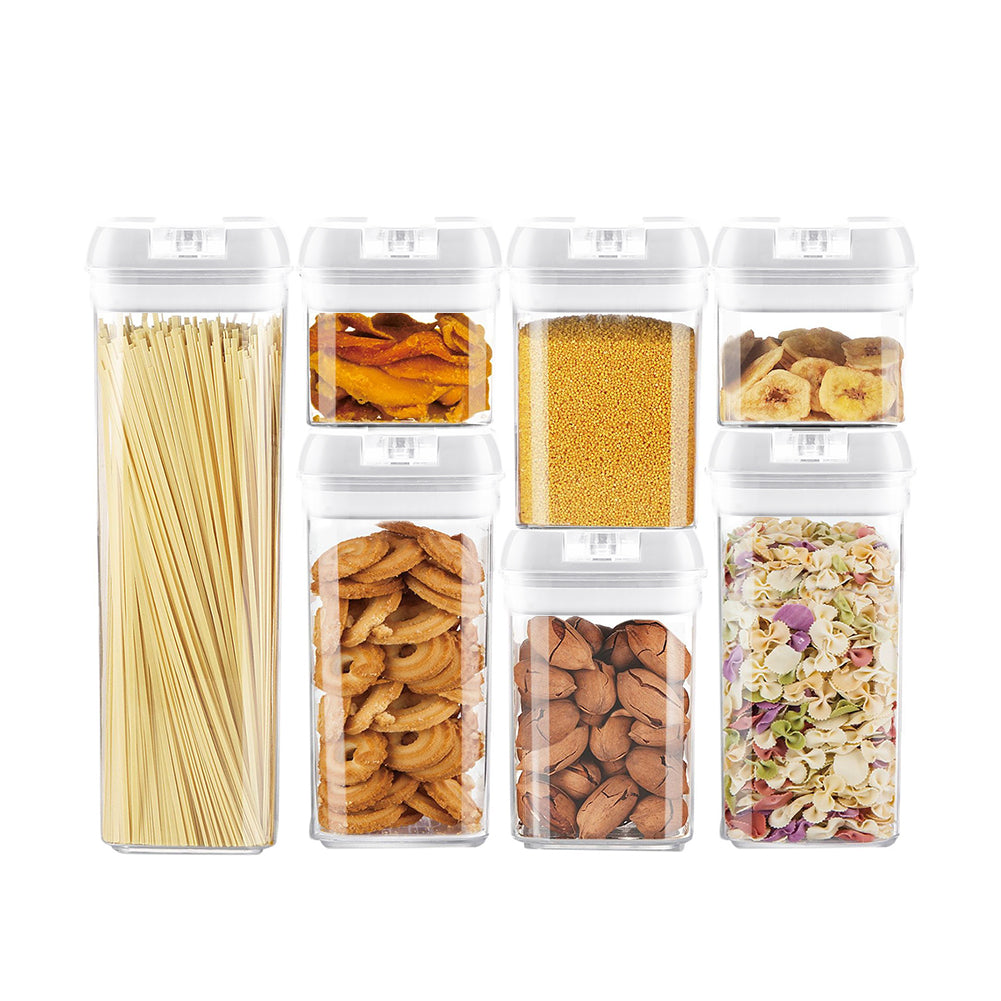 7Pcs Airtight Food Storage Containers with Clasp Lids