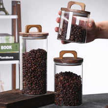 800ML Glass Storage Jar with Wooden Lid